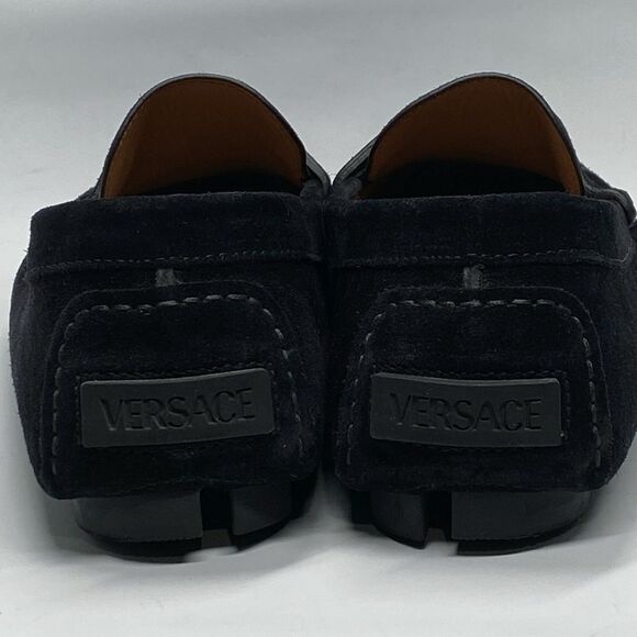 Versace Medusa Suede Leather Driver Loafers size 44/us size 11 - Picture 6 of 13